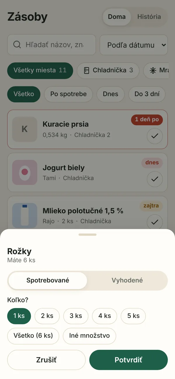 Koľko ste spotrebovali